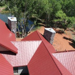 Example of a metal roof job by Hahn Roofing, Sedona AZ