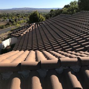 Example of a tile roof job by Hahn Roofing, Sedona AZ