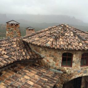 Example of a tile roofing job by Hahn Roofing, Sedona AZ