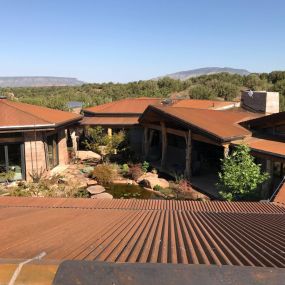 Example of a tile roofing job by Hahn Roofing, Sedona AZ