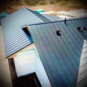 Example of a metal roof job by Hahn Roofing, Sedona AZ