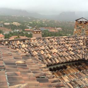 Example of a tile roof job by Hahn Roofing, Sedona AZ