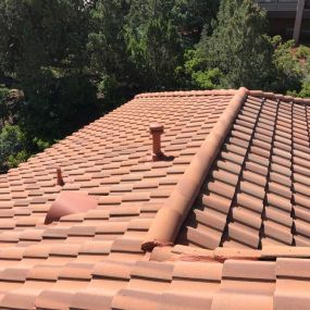 Example of a tile roof job by Hahn Roofing, Sedona AZ