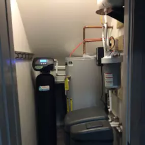 Softener in a closet