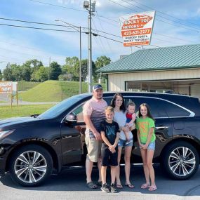 ???? Rocky Motors would like to thank the Colbaugh family for purchasing their sweet new Acura MDX! They are as sweet as they look in the picture! We had the best time working with them! Enjoy it friends! ????