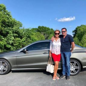 ☀️ Congratulations to our friends and newest members if the Rocky Top family Barb and Chad Davis!!! These are some good people right here. We really enjoyed sharing stories and getting to know each other. Thank you so much for your business on this beautiful Mercedes Benz E550! Try to keep it under 100mph Barb!!! ????
 #homesweethomedeal
