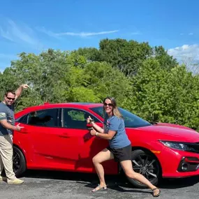 ???? ???? What an AWESOME GIFT!! Craig and Julie found this perfect Honda Civic for their son!! We know that he will be SUPER STOAKED with his new ride!! Thank you for your business! We had a fun time catching up on some old stories!! Frankie and Craig have known each other for over 20 years! Always fun having a reunion at Rocky Top! ????