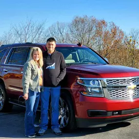 ???? It's our pleasure to welcome Katherine Dearman to the Rocky Top Family! Thank you for making the trip all the way from middle Tennessee to pick up this sweet 16 Chevy Tahoe! It makes us happy when our customers are happy! ????