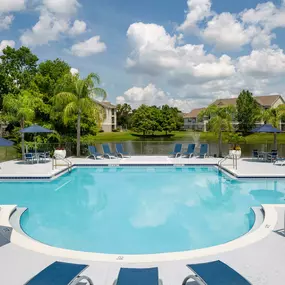 One of two swimming pools