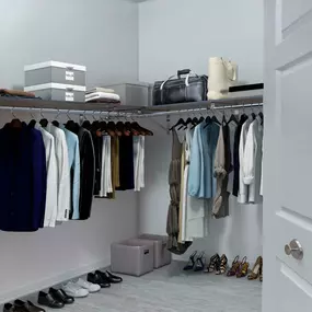 Spacious walk-in closet