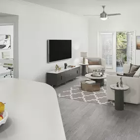 First-floor apartment home with wood-look flooring throughout at Camden Lee Vista in Orlando, FL