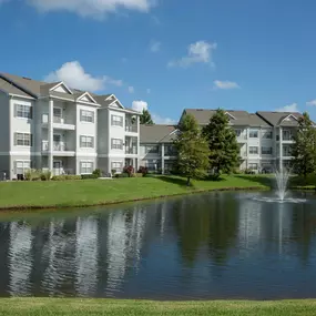 Lake view with water feature