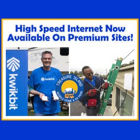Ready to enhance your RVing experience with reliable high-speed internet? Treasure Island Mobile Home & RV Park is excited to announce that we will now be offering dedicated high-speed internet on all our premium RV sites!