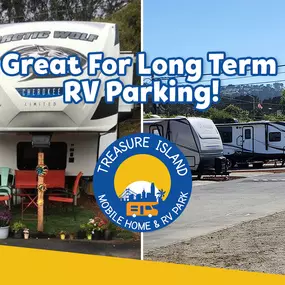 Are you searching for the perfect long-term RV park? . At Treasure Island Mobile Home & RV Park, we are proud to provide RV campers with access to modern long-term RV parking facilities that make it possible to enjoy all the comforts of home on the road!