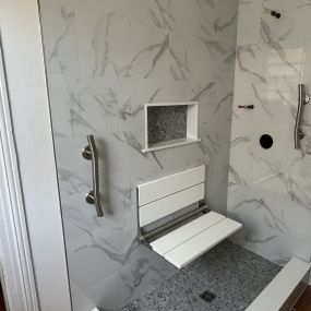 DreamMaker specializes in aging in place remodeling where safety is a priority. We recently installed multiple grab bars and a folded seat in Cranston.