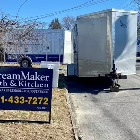 Our crew hard at work on a kitchen remodel in Warwick RI