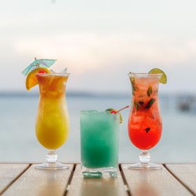 Cocktails with a beach view