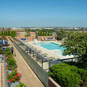 Relaxing rooftop pool at Camden NoMa