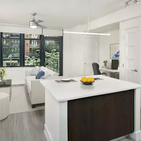 Sleek contemporary style apartment with a beautiful balcony at Camden NoMa apartments in Washington, D.C.