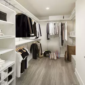 Walk-in closet at Camden NoMa apartments in Washington, D.C.