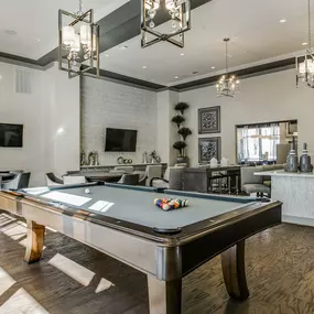 Resident lounge with billiards and televisions