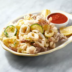 FRITTO MISTO - fried calamari, shrimp & zucchini, banana peppers, spicy marinara