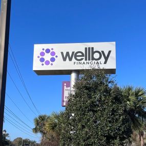 Outdoor signage of Wellby Financial