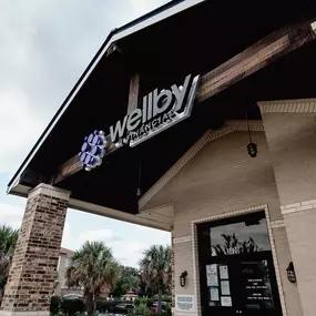 Exterior front entrance of credit union in Seabrook