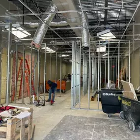 Design Center walls going up!
