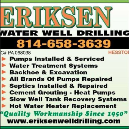 Logo de Eriksen Water Well Drilling and Pump Service