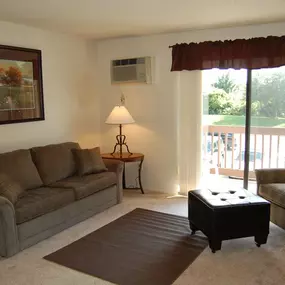 Living Room with Balcony Access