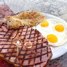 Ham Steak & Eggs