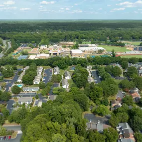 Drone View of Both Phases of Camden Foxcroft in Charlotte, North Carolina