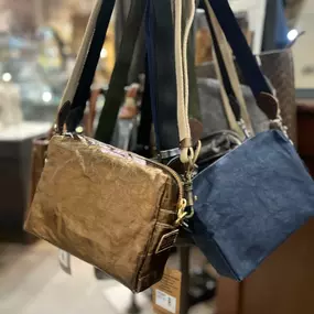 New shipment from uashmama, our bags from Italy. Handcrafted in Tuscany of a washable paper, tanned as leather. Ethical and durable. Crossbodies, totes, and overnight bags. Come see!Monday- Saturday 10-6, Sunday 11-5.