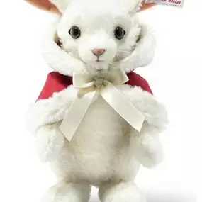 Christmas Rabbit and White Christmas Teddy are here at Drees! Teddy is musical! Steiff lovers, come see our  EltonJohn, Eeyore, Snoopy, and more! Wonderful stuffed toys since 1880.