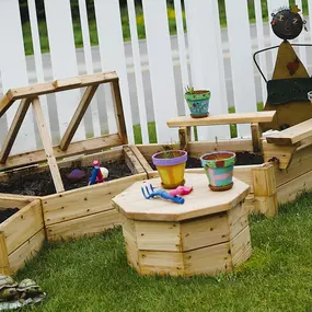 The outdoor classroom at Kinderberry Hill Woodbury