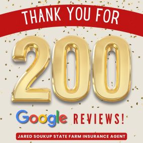 Thank You for 200 Google Reviews!
