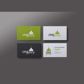 One Ferry Project business card mockups