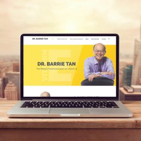 Laptop Mockup of website design for Dr. Barrie Tan