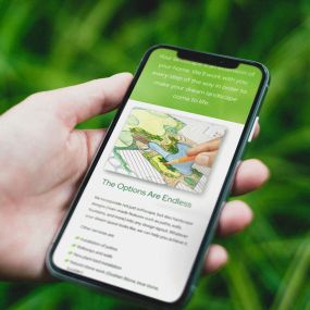 iPhone Mockup of website design for Beyond Landscape Contracting