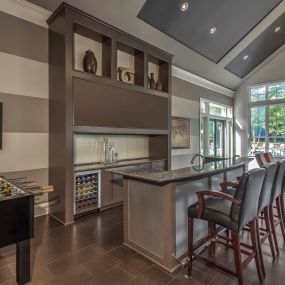 Resident lounge with entertaining kitchen pool table and fooseball