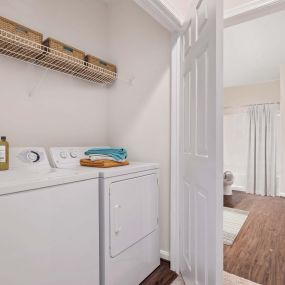 Full size washer and dryer in every apartment home at Camden Fallsgrove