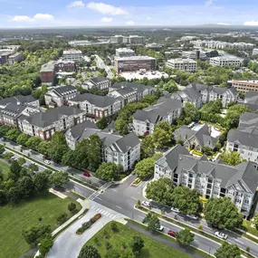 Aerial view of Camden Fallsgrove apartments in Rockville, MD