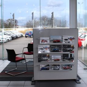 Vauxhall catalogues in the Nottingham showroom