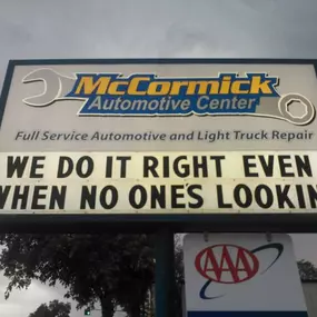 The McCormick Automitve Center motto!