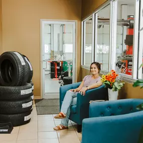 Sit back, relax and enjoy our lounge area while we do the heavy lifting.