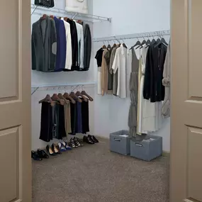 Spacious walk-in closet