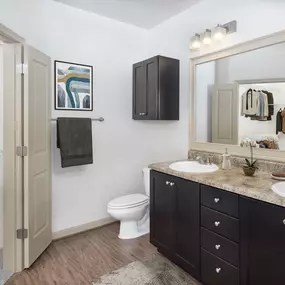 Apartment bathroom at Camden Town Square in Kissimmee Florida