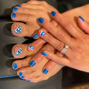 Are you feeling a little extra this year for the Fourth of July? Come in today to Van's Nail & Spa! We can get you a mani and a pedi in the American spirit.