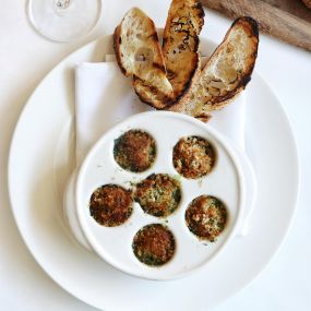 Escargot - pastis - garlic butter, herb bread crumbs